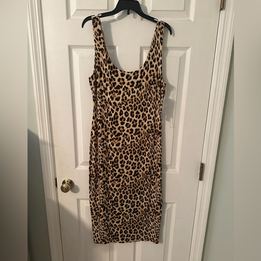 Leopard Print Sleeveless Dress